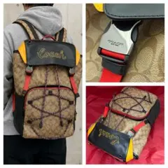 【未使用品】coachリュック テレイン バックパック シグネチャー 大容量！のサムネイル