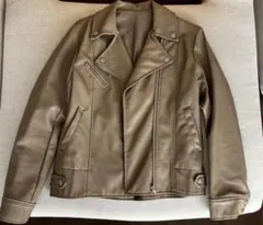 ☘️かなこ様専用☘️ ベージュ ダブルライダースジャケット