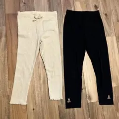 キッズスパッツ・レギンスセット（イエロー・ブラック）110 120