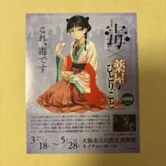 特別展毒 薬屋のひとりごと 猫猫 ステッカー