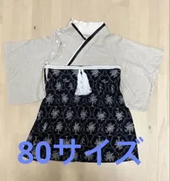 和風デザイン 着物風ロンパース　80サイズ