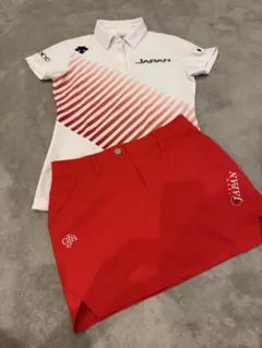 DESCENTE GOLF ノースリーブポロ スカート セットアップ - メルカリ