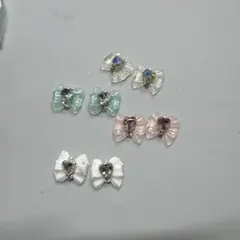 リボン型ネイルパーツ 8個セット