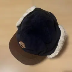 おさるのジョージ　パイロットキャップ　刺繍入り帽子