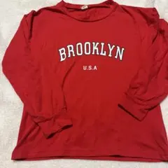 BROOKLYN U.S.A. 長袖カットソー 赤