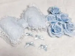 水色 盛り髪 リボンセット
