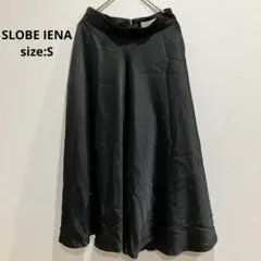 スローブイエナ スカート フレア ロング レーヨン 黒 シンプル 裏地 サイズS