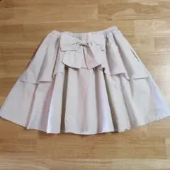 MINI ROCK リボン付きフレアスカート