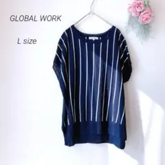 グローバルワーク/ノースリーブ 薄手 ニット（L）GLOBAL WORK