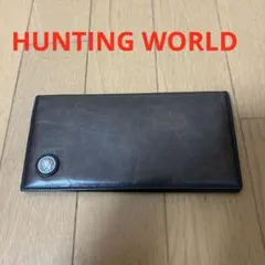 HUNTING WORLD 長財布　レザー　小銭なし　大容量　革　バイカーのサムネイル