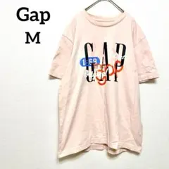 【Gap】半袖Tシャツ ピンク M ロゴプリント アメカジ 綿100% オシャレ