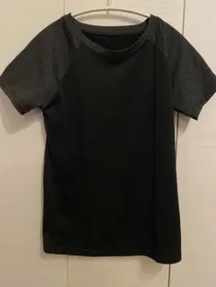 トレーニング用半袖トップス 黒/白