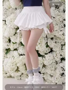 ダーリッチ darich ヘムリボンバルーンスカート ホワイト WHT FREE