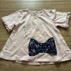 SHOO・LA・RUE キッズ Tシャツ 90cm ピンク 花柄リボンのサムネイル