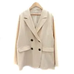 nice claup ナイスクラップ テーラードジャケット ミドル丈 ベージュ
