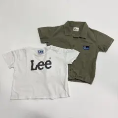 【まとめ売り】【Lee】 Tシャツ シャツ 半袖 カーキ 白 緑 90サイズ