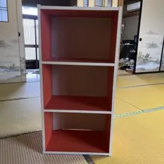 3段 カラーボックス ブルー 収納棚昭和レトロ - メルカリ