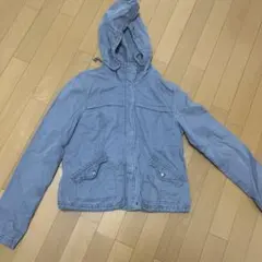 Hollister フード付きライトブルー マウンテンパーカー