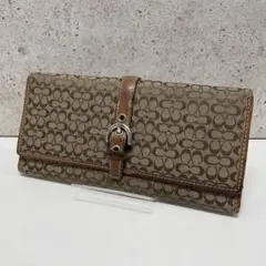 COACH コーチ 長財布 シグネチャー ブラウンのサムネイル