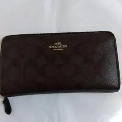 COACH レザー長財布 ブラウン
