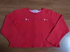 ファミリア　カーディガン　トレーナー　 ファミちゃん　リアちゃん　赤　120