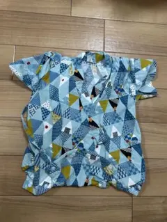 甚平 ロンパース 70 男の子 女の子 綿100% 夏祭り おにぎり柄