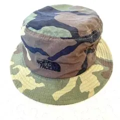 ノースフェイス ホライズンハット　ハット帽子　キッズ　迷彩KM 子供アウトドア