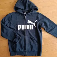 PUMA ブラック フルジップパーカー 140