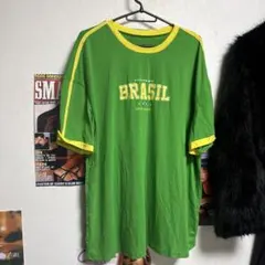 ブラジル ロゴ入り グリーン Tシャツ 半袖
