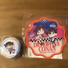 くら寿司 名探偵コナン ラバーコースター 　缶バッチ