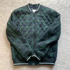 ZARA スタジャン　キルティング　緑　Lのサムネイル