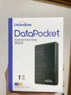 UnionSineDataPocket HD007 1TB 外付けハードドライブ