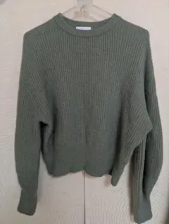 UNITED ARROWS W/FOX パフスリーブニット フォックス混