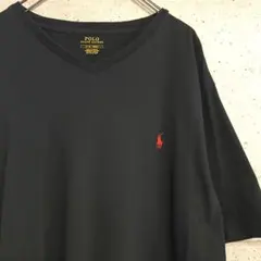POLO RALPH LAUREN/USEDVネックTシャツ/ロゴ/刺繍