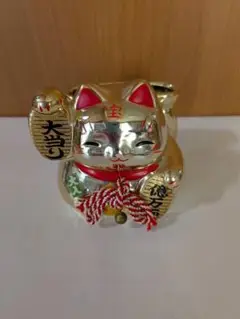 276 薬師窯　招き猫　億万両　鈴付き　大当り　袋待ち　縁起物