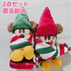 ディズニー クリスマス リルリンリン ぬいぐるみバッジ ぬいぐるみバンド セット