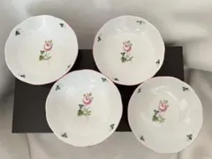 未使用品】ヘレンド ウィーンの薔薇 ピンク パン皿 4枚セット - メルカリ