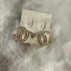 ゴールド CCロゴピアス