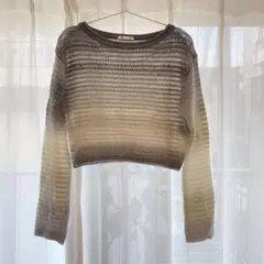 GU ライトヘアリーグラデーションニット Sサイズ