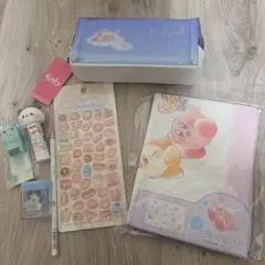 新品未使用　文房7点セット　星のカービィ　BOXペンケース　シール等