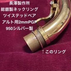 総銀製ツイステッドペアネックリングGP:アルト用2mm 総銀製ツイステッドペアネックリング銀無垢:アルト用2mm - メルカリ