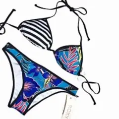 ロキシー ビキニセット ストライプ 柄 セパレート