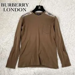 【S～M相当】BURBERRY バーバリー ショルダーパッチ ロング Tシャツ