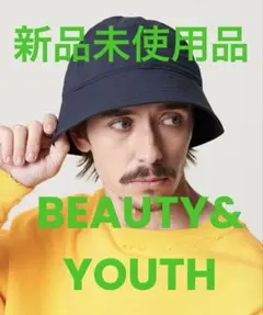 新品未使用 BEAUTY&YOUTH グラフチェック ハット ネイビー NAVY