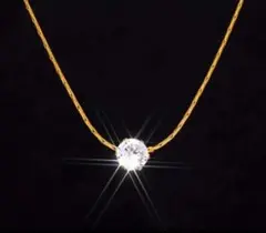 ④ステンレス ジルコニア ゴールド ネックレス レディース 金属アレルギー対応