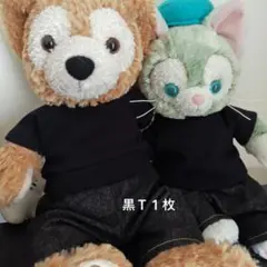 ハンドメイド ダッフィー ぬい服 黒Tシャツ1枚のサムネイル