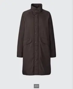 値下げ中‼️【美品】ユニクロユー　パデットノンキルトコート　ブラウン　S