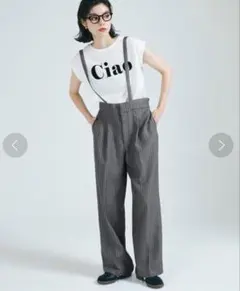 ストライプ柄2wayサロペット