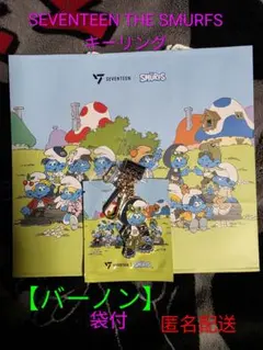 【バーノン】SEVENTEEN THE SMURFS キーリング紙袋付