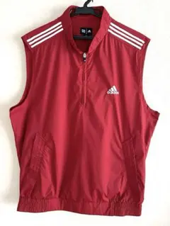 【美品】adidas メンズ ゴルフ ベスト サイズL/G 赤